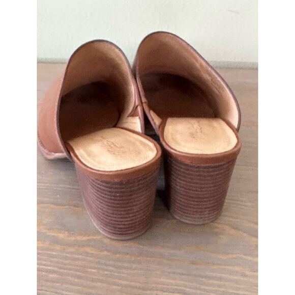 Madewell Mule Womens Size 9 Brown Leather Harper Slide Block Heel Shoes - Picture 4 of 8